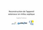 Reconstruction de l’appareil extenseur en milieu septique