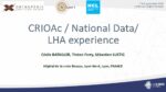 CRIOAc / National Data/ LHA experience