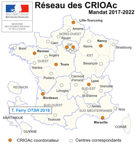 carte du réseau des crioac
