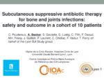 Subcutaneous suppressive antibiotic therapy for bone and joints infections