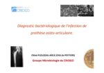 Diagnostic bactériologique de l’infection de prothèse ostéo-articulaire