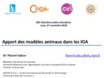 Les modèles animaux et les IOA : Apport de la littérature et expérience personnelle