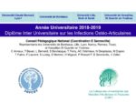 Présentation du Diplôme Inter-Universitaire Infections Ostéo-Articulaires et du Réseau des Centres de Référence des IOA (CRIOAc network)