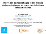 Interêt des bacteriophages et des lysines de bacteriophages au cours des infections ostéoarticulaires