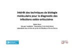 Intérêt des techniques de biologie moléculaire pour le diagnostic des infections ostéo-articulaires