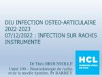 Infection sur rachis instrumenté