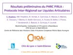 Résultats étude PIRLA (Protocole inter-régional liquide articulaire)