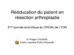 Rééducation du patient en résection arthroplastie