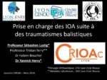 Prise en charge des IOA suite à des traumatismes balistiques