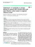 Daptomycin > 6 mg/kg/day as salvage therapy in patients with complex bone and joint infection: cohort study in a regional reference center