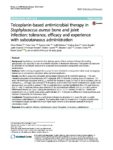 Teicoplanin-based antimicrobial therapy in Staphylococcus aureus bone and joint infection: tolerance, efficacy and experience with subcutaneous administration