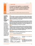 Computerized registry as a potential tool for surveillance and management of complex bone and joint infections in France: French registry of complex bone and joint infections.