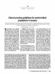 Clinical practice guidelines for antimicrobial prophylaxis in surgery